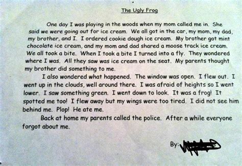 Found a sad short story I wrote in 2nd grade. : r/Wellthatsucks