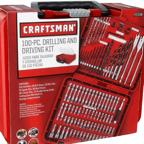 Details about New Craftsman 100-pc Accessory Kit Set Drill Bit Driver ...