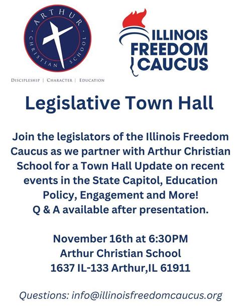 Arthur Christian School Legislative Town Hall, Arthur Christian School ...