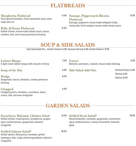 Brio Italian Grille Menu With Prices (Updated: May 2024)