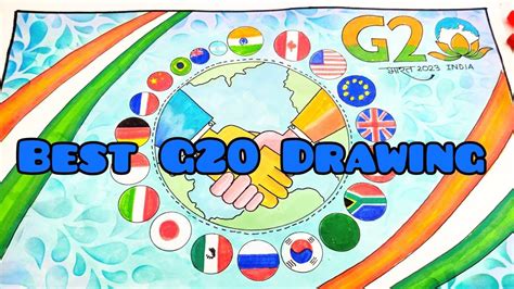 G20 Drawing / G20 India Logo Drawing