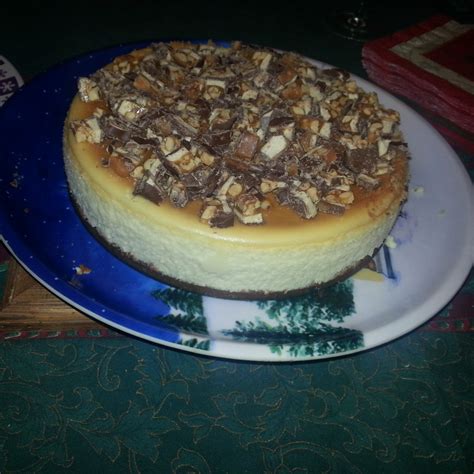 White Chocolate Snickers Cheesecake