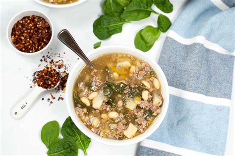 The BEST Instant Pot Sausage Potato Spinach Soup - Made In A Pinch