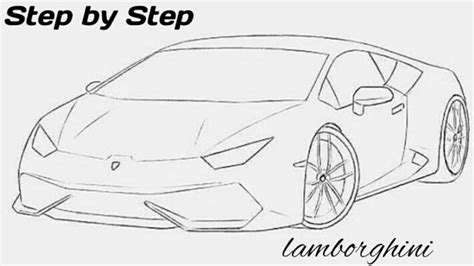 How to draw a Lamborghini car - step by step || VERY EASY || Aarnav ...