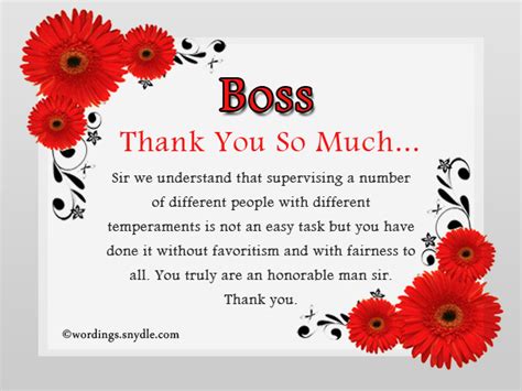 Thank You Notes To Boss Appreciation Letter And Messages To Boss ...