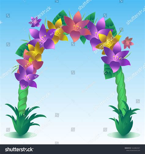 Arch Flowers Vector Illustration Can Be Stock Vector (Royalty Free ...