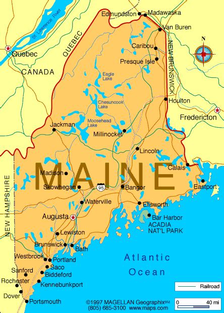 Maine Map | Infoplease