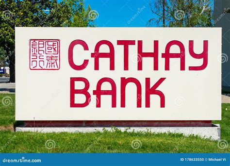 Cathay Bank Logo and Sign Near the Bank Branch Editorial Image - Image ...