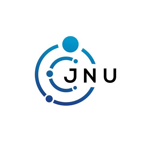 JNU letter technology logo design on white background. JNU creative ...