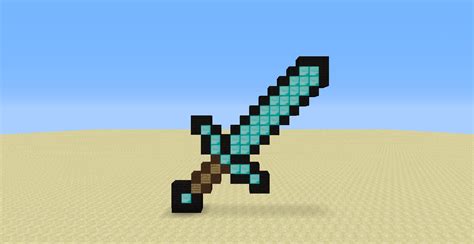 Minecraft Sword Pixel Art Grid