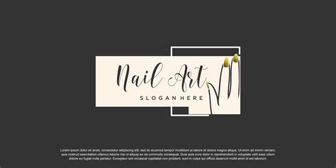 Nail polish logo design template with creative abstract style 11774648 ...