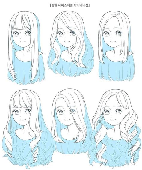 an anime character's face with different expressions and hair styles ...