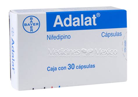 Adalat Nifedipine 10 mg 30 Caps Mexican online pharmacy - Mexico ...