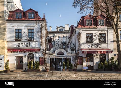 Polen, Krakau, Ariel Restaurant im Stadtteil Kazimierz Stockfotografie ...