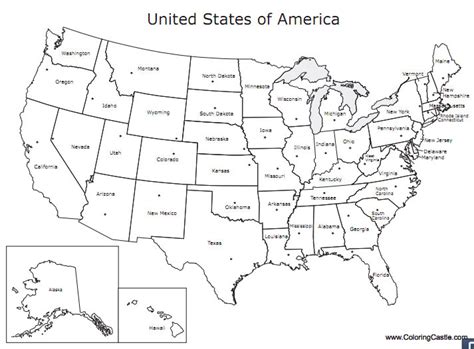 Just for Fun: U.S. Map Printable Coloring Pages | GISetc