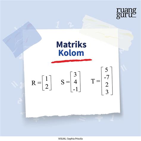 Mengenal Matriks Pengertian Jenis Dan Transpose Matematika Kelas - Riset