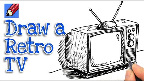 How to Draw a Retro TV Real Easy - Step by Step | Retro tv, Retro, Draw