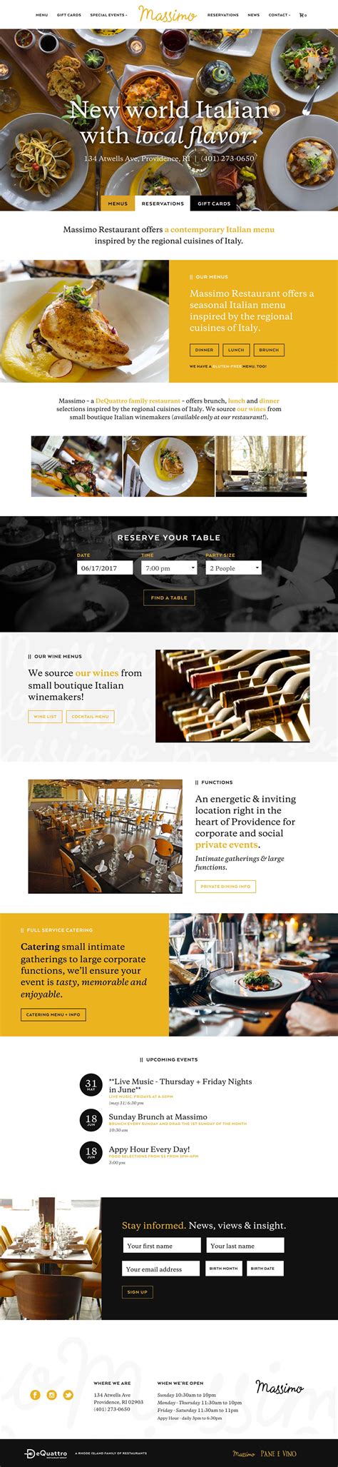 Massimo Restaurant on Behance