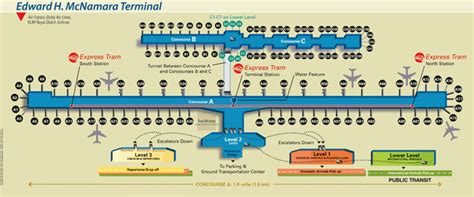 Detroit Airport Terminal Map – Map Of The Usa With State Names