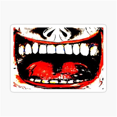 "Disturbed Smile" Sticker for Sale by JohnnyTaco | Redbubble