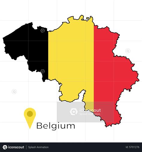 Belgium flag map Flag Animated Illustration download in JSON, LOTTIE or ...