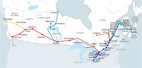 Train routes by region | VIA Rail