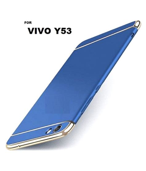 Vivo Y53 Plain Cases ClickAway - Blue 3 in 1 Protective Cover - Plain ...