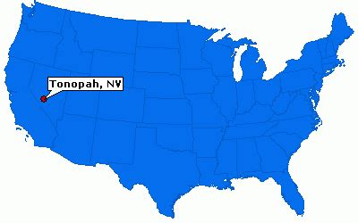 Tonopah Nevada Map - ToursMaps.com