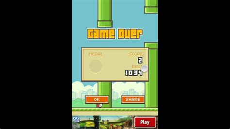 Flappy Bird - High Score OVER 1000 - 1034 [Previous World Record] - YouTube