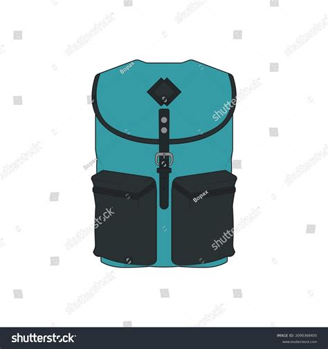 Backpack Full Color Vector Backpack Sketch Stock Vector (Royalty Free ...