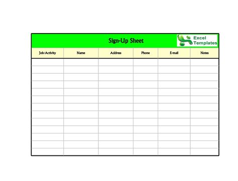 40 Sign Up Sheet / Sign In Sheet Templates (Word & Excel)