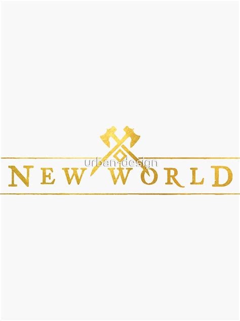 "New World Logo" Sticker for Sale by urban-design | Redbubble