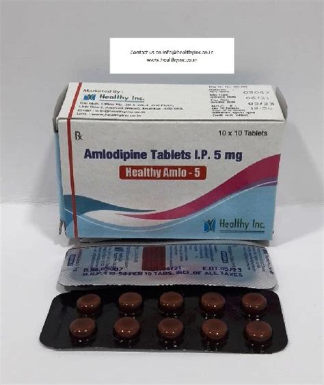 Amlodipine 5 Mg Tablets IP, For Clinical, Hospital, Grade : Medicine ...