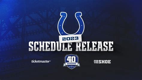 Colts release 2023 regular season schedule: Dates, times, TV networks ...