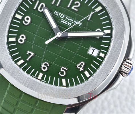 Patek Philippe Replica Aquanaut Green Face Digital Dial