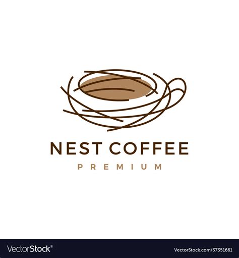 Nest coffee logo icon Royalty Free Vector Image