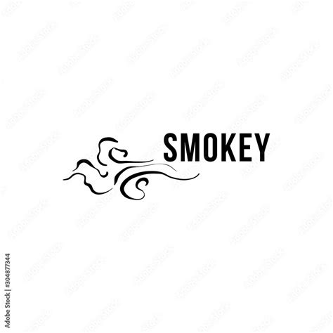 Simple smoke logo design template Stock Vector | Adobe Stock