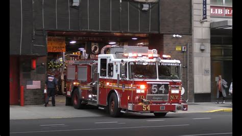 FDNY- Engine 54 Responding From Quarters September 2022 - YouTube