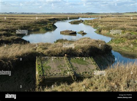 Wallasea island Essex Wild Coast Project RSPB nature reserve, abandoned ...