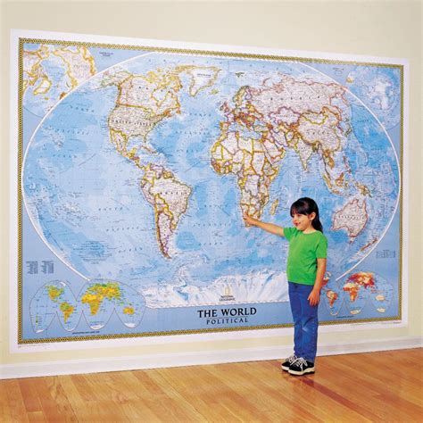 World Classic Wall Map Mural - The Tasmanian Map Centre