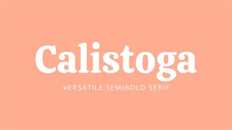 Calistoga font | free download for WEB