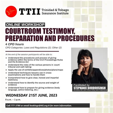 Courtroom Testimony, Preparation and Procedures – TTII