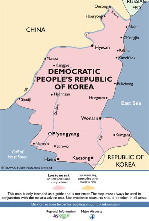 Democratic People's Republic of Korea Malaria Map - Fit for Travel