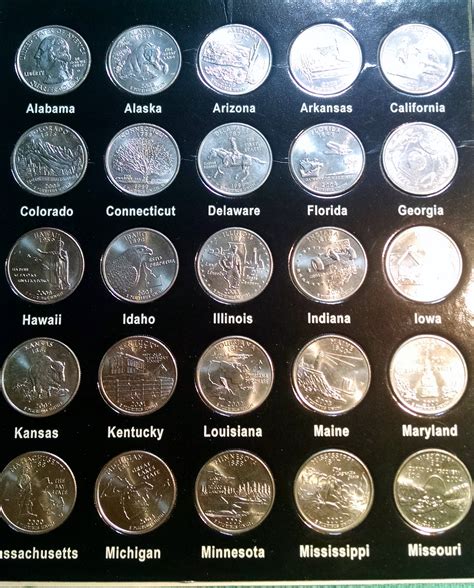 50 State Quarters Printable List Sheet