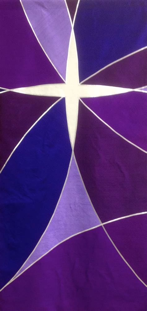 Advent banner of silk dupioni and silver lame'. | Worship banners and ...