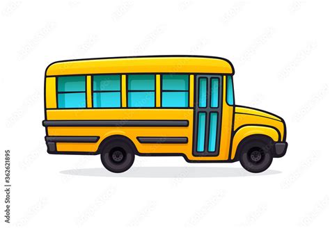 Yellow school bus. Passenger transport for transportation of children ...