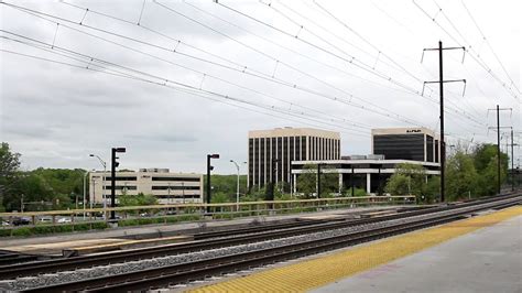 NJ Transit ACES Trains passing Metropark Station - YouTube