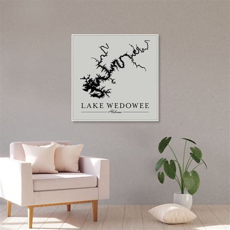 Map of Lake Wedowee - Etsy