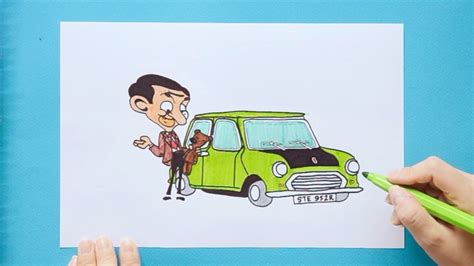 Mr Bean Car Cartoon Drawing