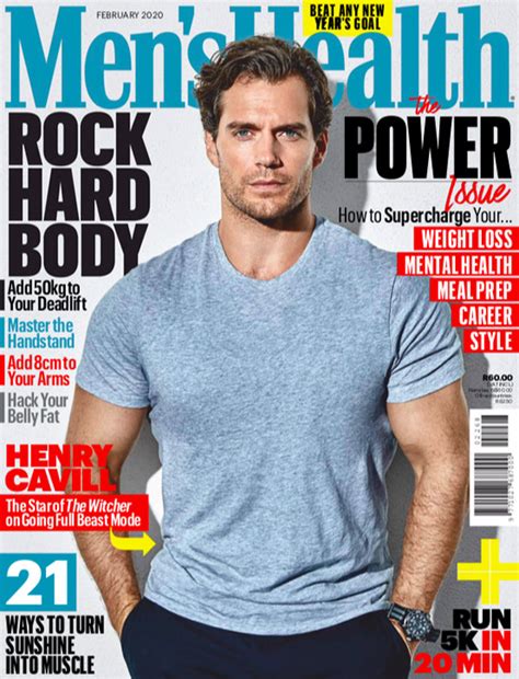 Yonomeaburro: Henry Cavill, fotones en Men's Health (enero-febrero 2020)